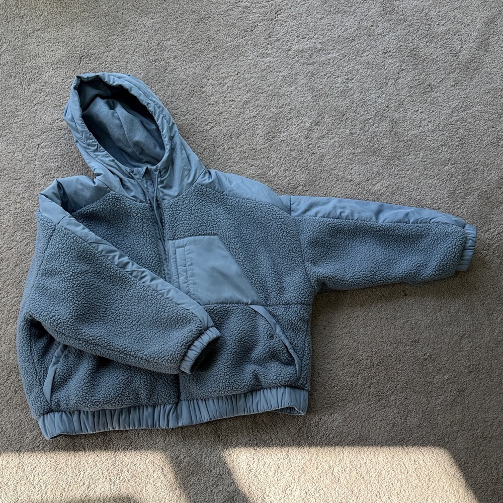Old Navy Active Light Blue Teddy Jacket